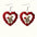 Wholesale Acrylic Rose Bear Heart Earrings