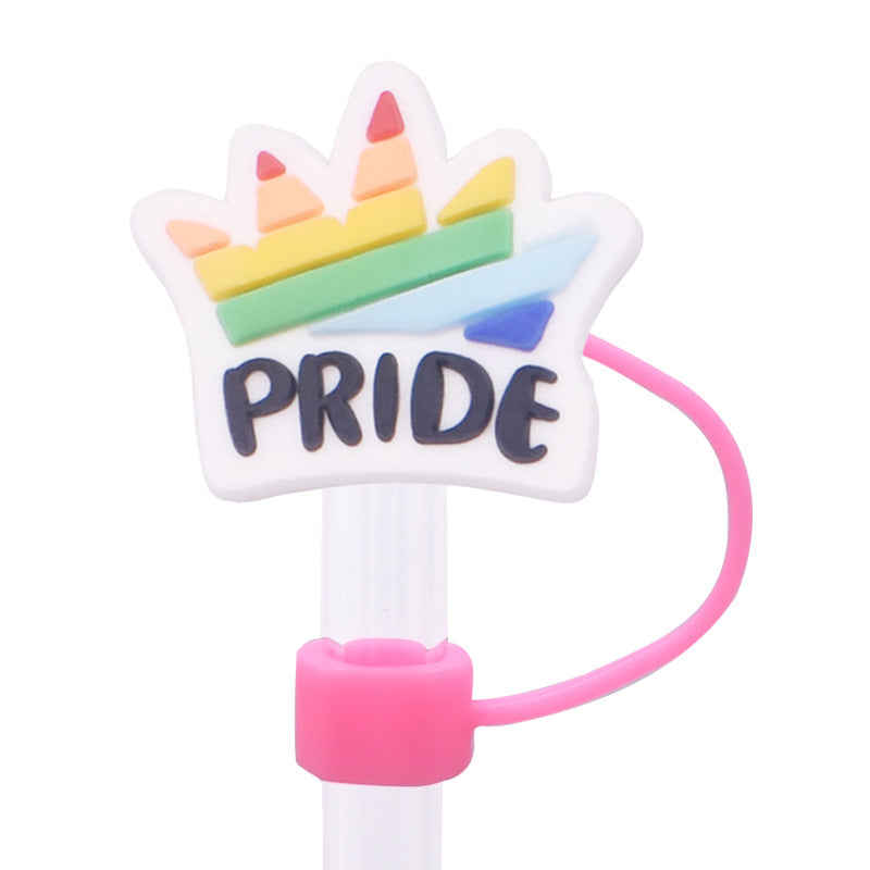 Wholesale Random 100pcs Rainbow Series PVC Soft Straw Tube Cap