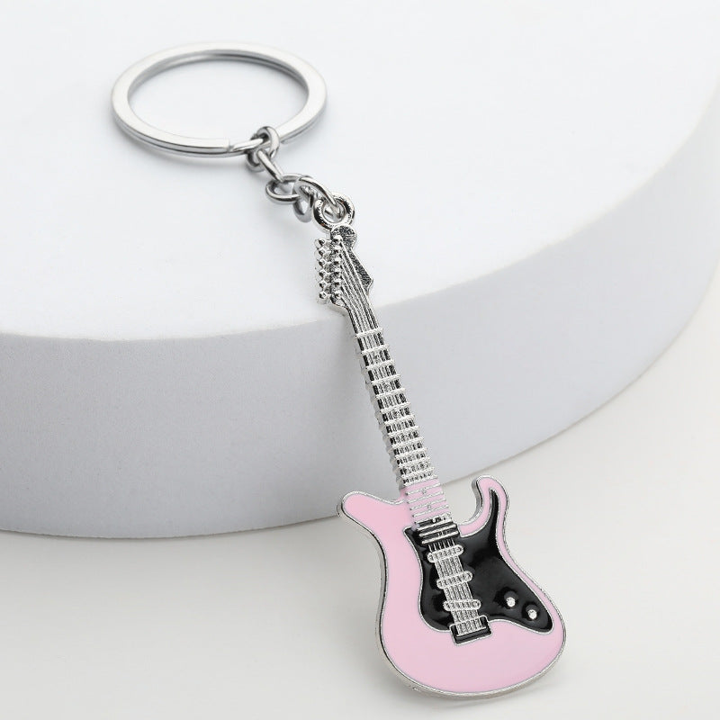 Wholesale Musical Instrument Metal Paint Guitar Keychains ACC-KC-YuJia015