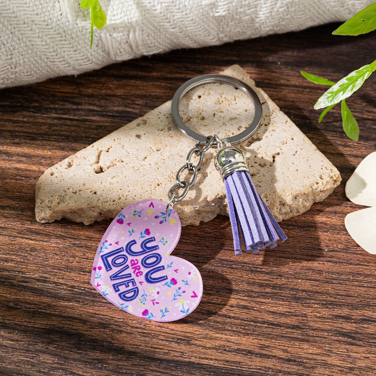 Wholesale Slogan Acrylic Love Keychain Pendant