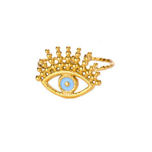 Wholesale Evil Eye Ring,  Blue Drip Oil Design,  Fashion Jewelry Accessory for Women,  Everyday Wear Gift