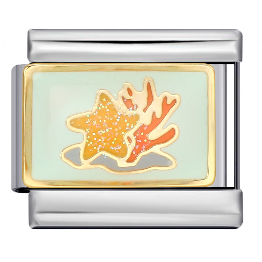 Wholesale Italian Charm Bracelet 9mm DIY Splicing Removable Beach Camping Stainless Steel Composable Bracelet