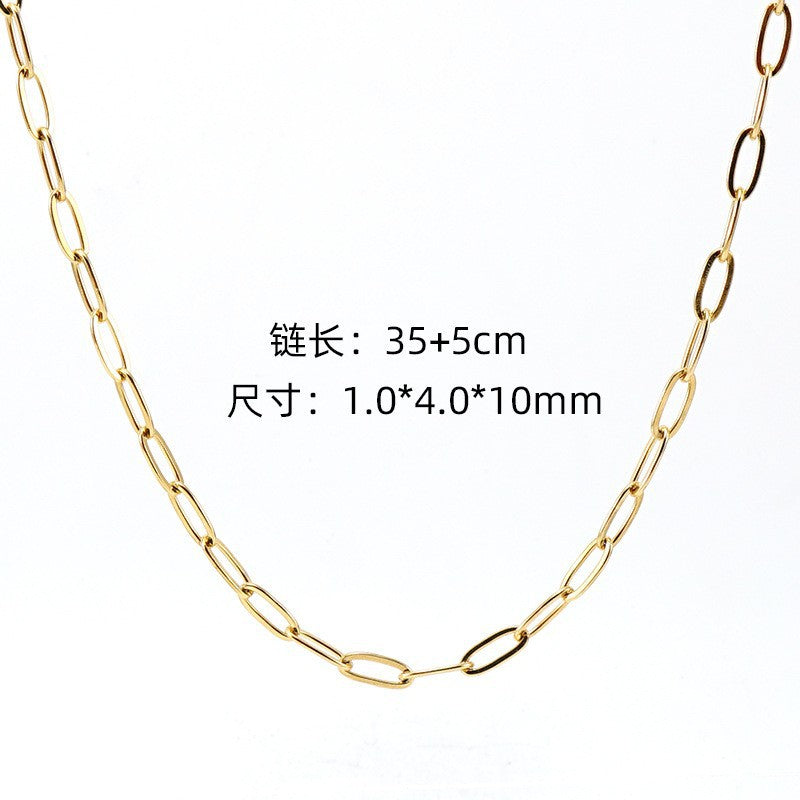 Wholesale Stainless steel plain chain necklace