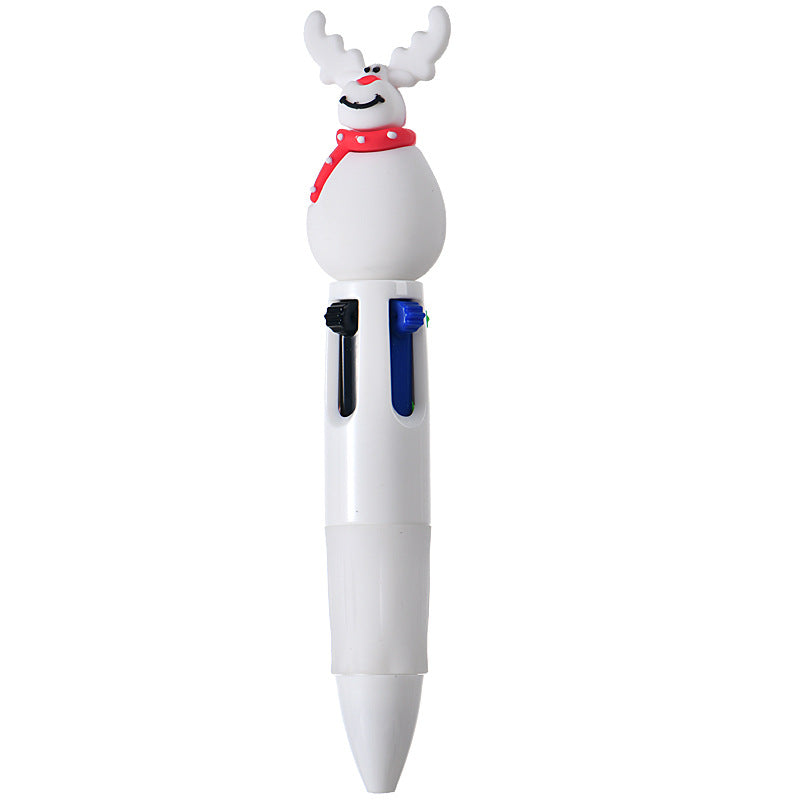 Wholesale Cute cartoon Christmas four-color ballpoint pen