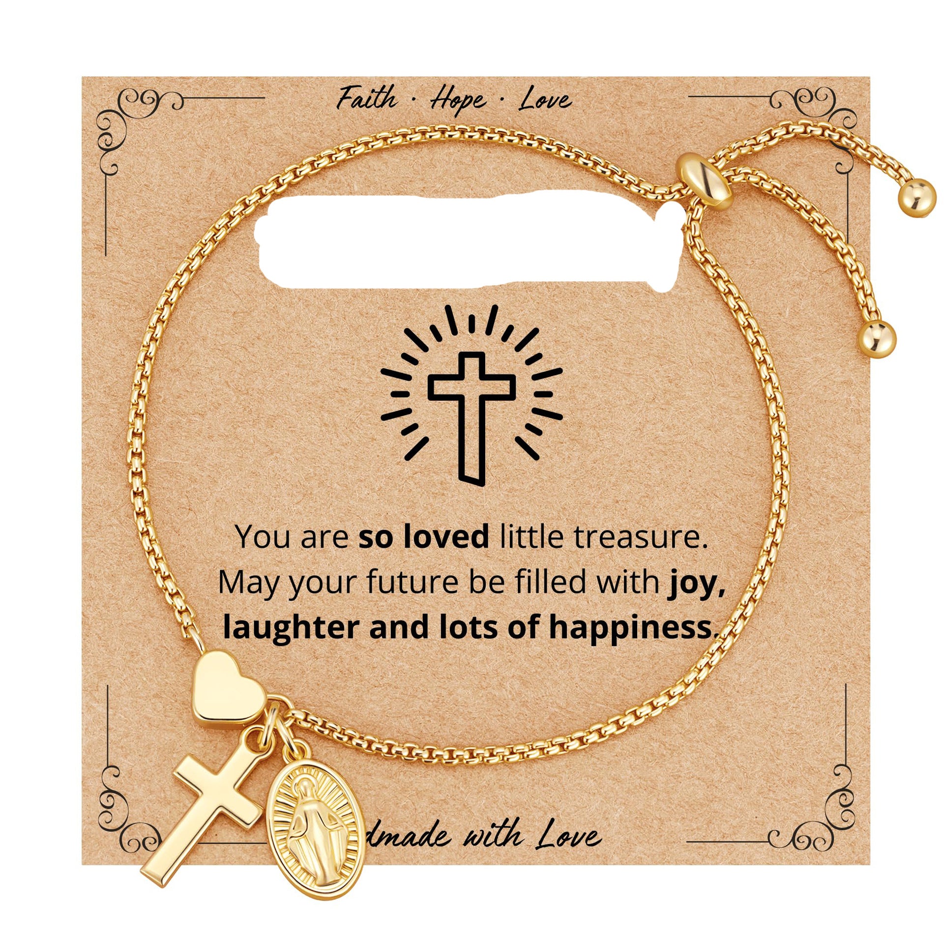 Wholesale Heart and Cross Faith Bracelet