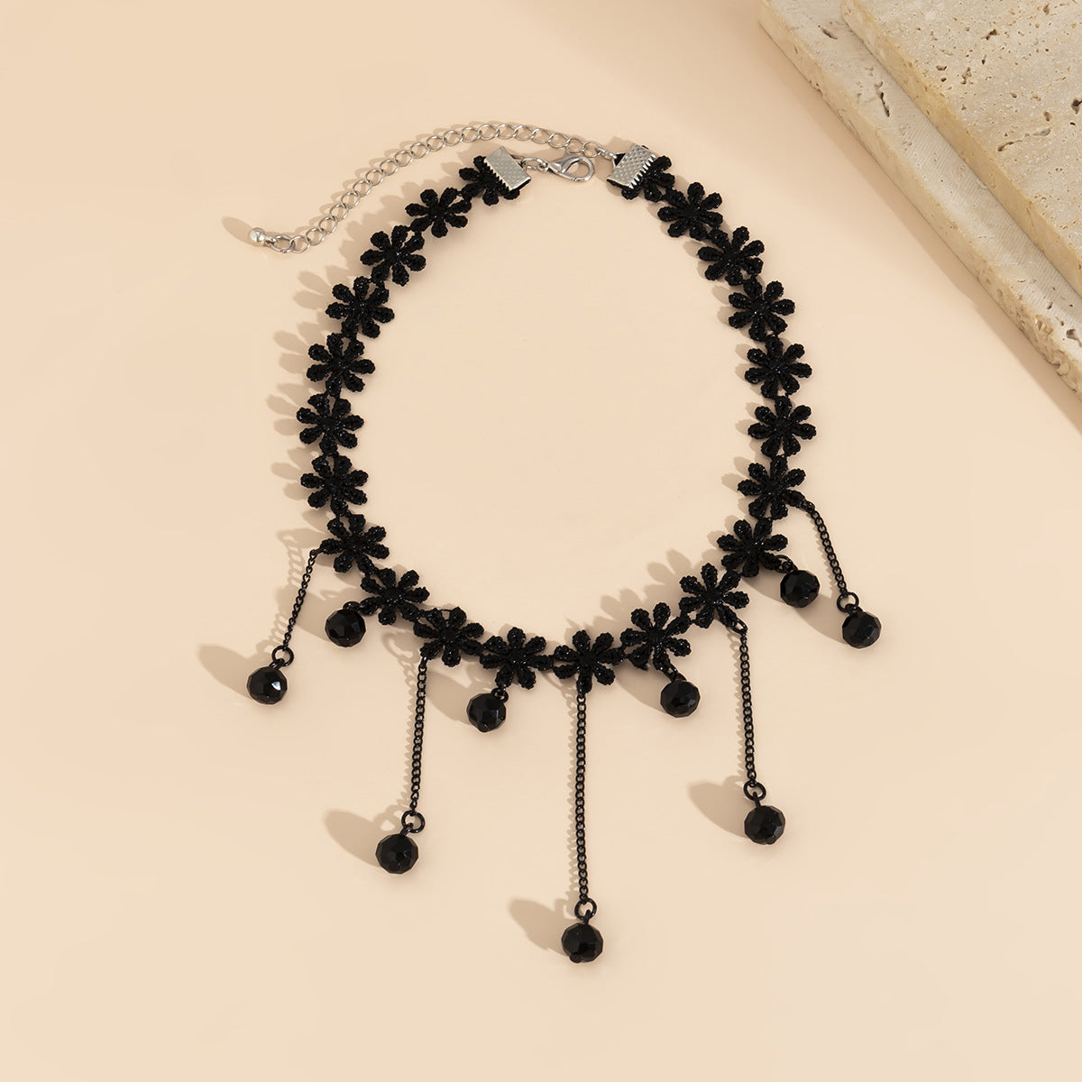 Wholesale Vintage Choker Black Gothic Style Water Drop Tassel Necklaces ACC-NE-XueRou015