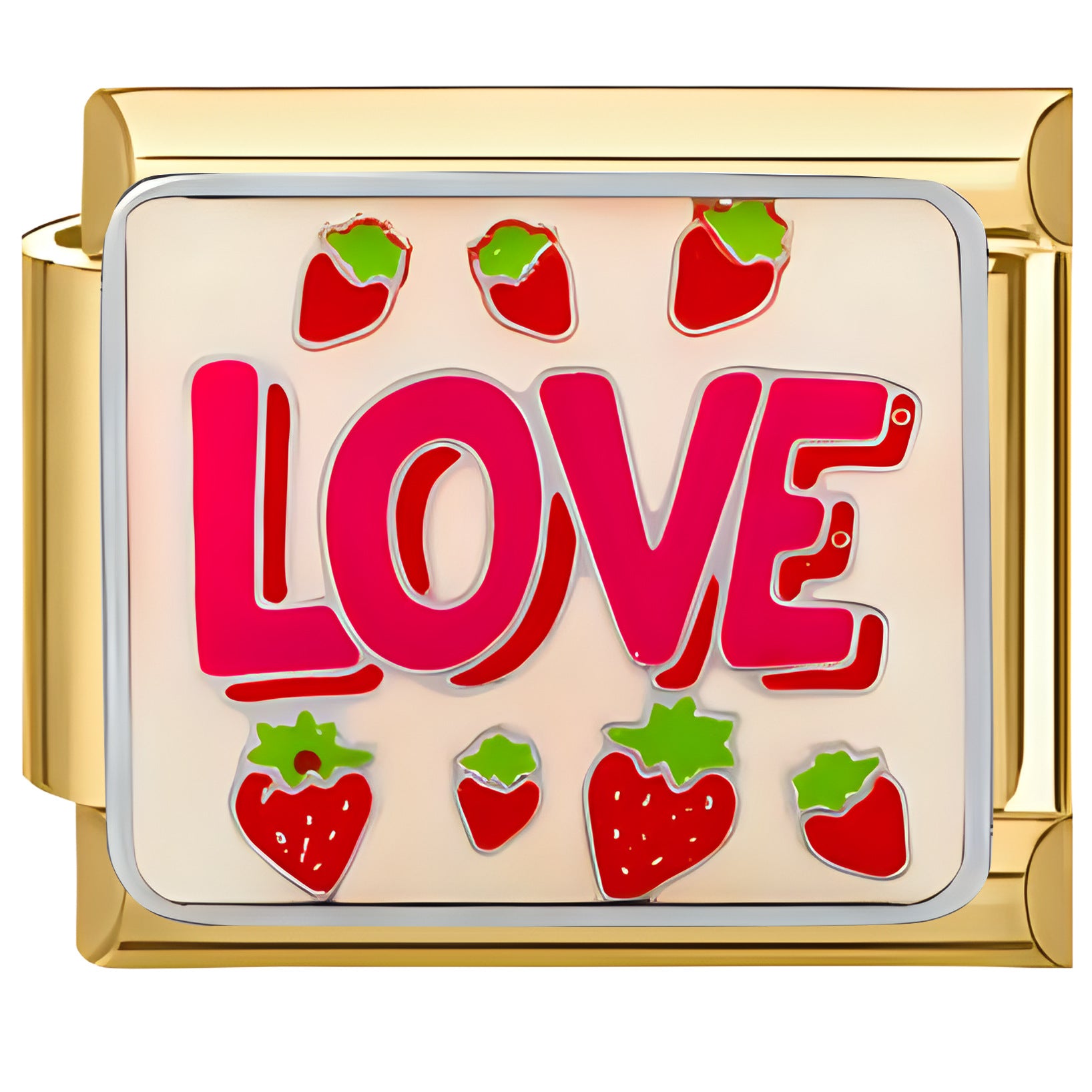 Wholesale Italian Charm Bracelet 9mm DIY Golden Fruit   Creative Stainless Steel Composable Bracelet