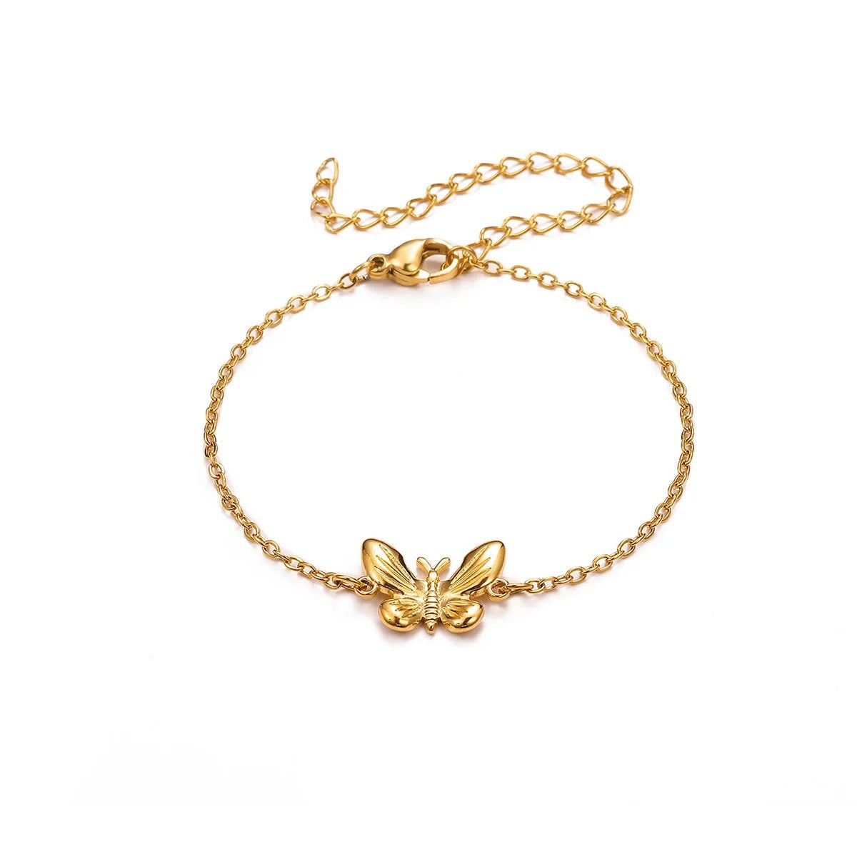 Wholesale Stainless Steel 18k Gold Plated Star Birthstone Bracelet Women' s Jewelry Gift