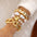 Wholesale Multi-layer Wire Wrap Geometric Open Beaded Bracelet Set