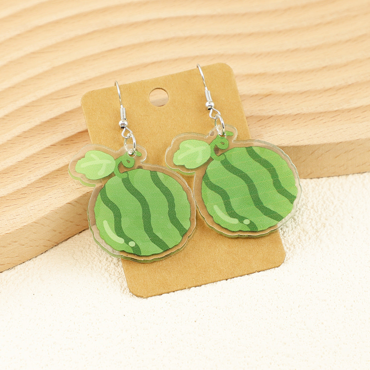 Wholesale Fruit watermelon cup piggy ice cream female acrylic earrings