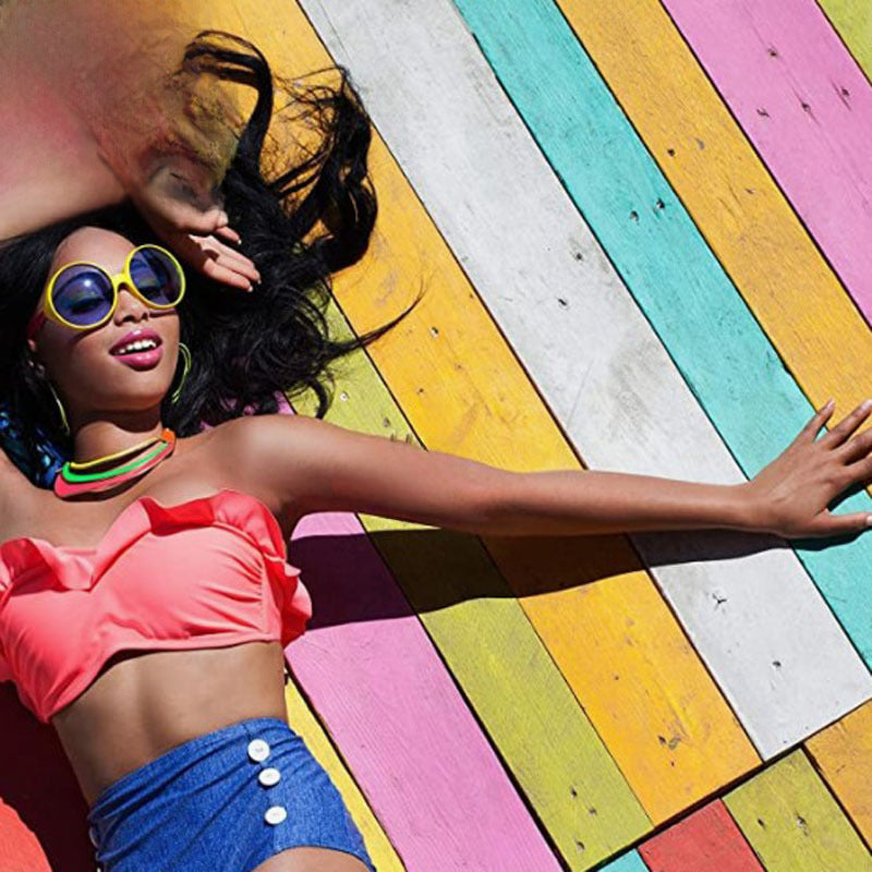 Wholesale  cross personality leaf arm ring line leaf geometric glossy bracelet