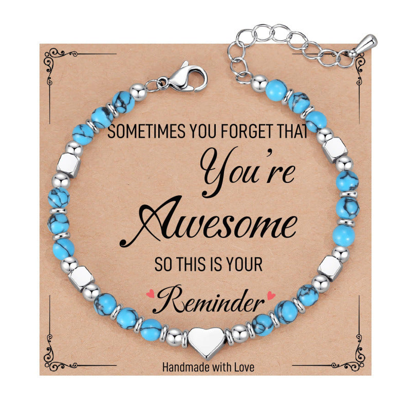 Wholesale Heart Shaped Emperor Stone Crystal Adjustable Bracelet Fashion Jewelry Gift