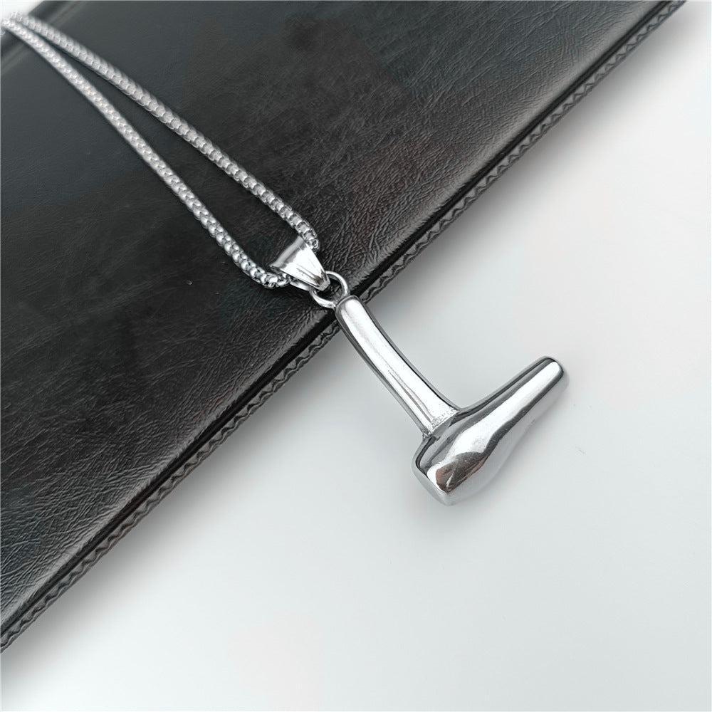 Wholesale Stainless Steel Wash Scissors Blow Razor Hair Dryer Pendant Titanium Steel Men's Necklace ACC-NE-Ruig006