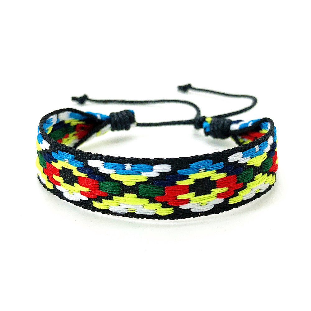 Wholesale  best selling retro ethnic style Bohemian men' s hand rope bracelet woven women' s bracelet jewelry