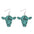 Wholesale  Western Denim milk cow pattern turquoise pattern earrings