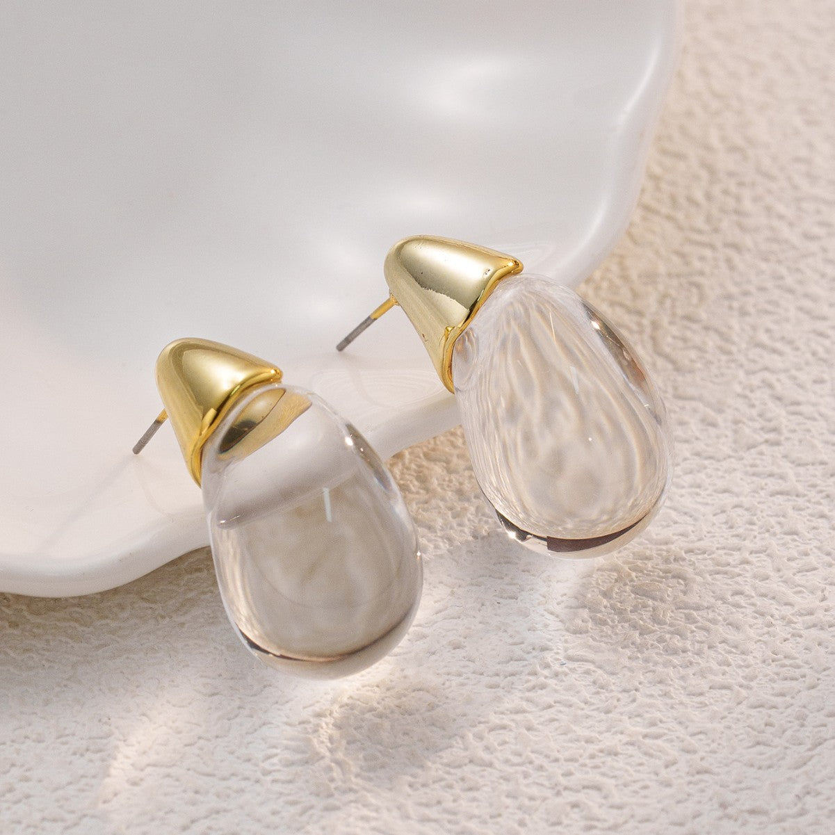 Wholesale Resin Water Drop Earrings