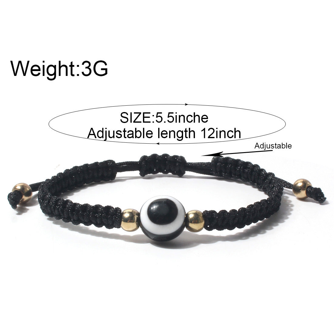 Wholesale Bohemian Style Braided Eye Cord Bracelet