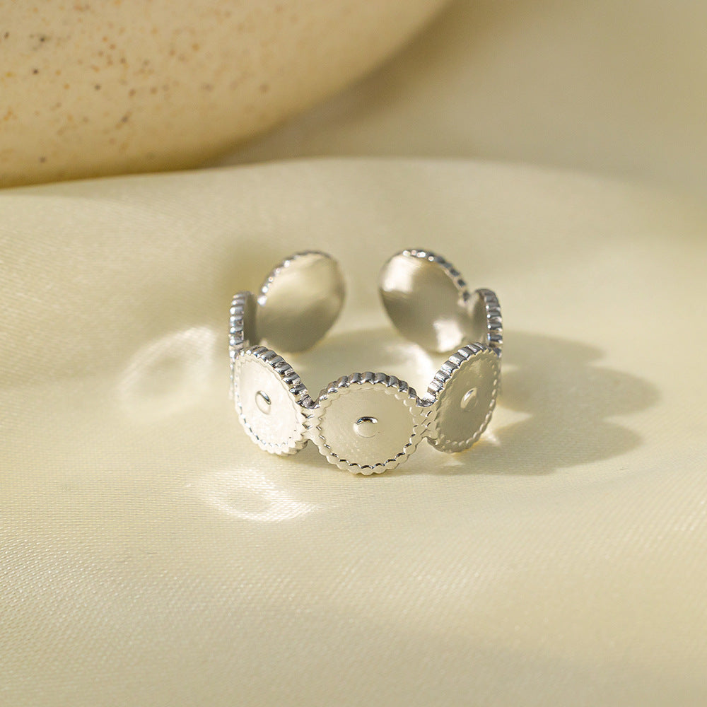 Wholesale  Fashion Titanium Steel Ring  Hip-hop Popular 18K Gold-plated Adjustable Ring