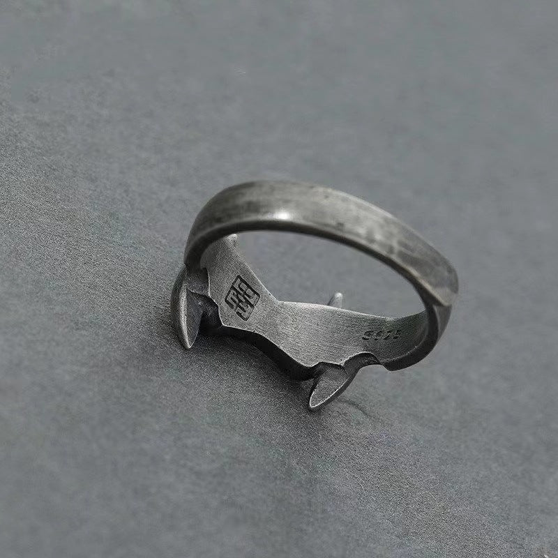Wholesale Animal Tooth Ring Funny Personality Art Opening Adjustable Ring