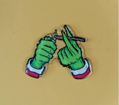 Wholesale Acrylic Halloween Socks Black Cat Double Sided Earrings ACC-ES-KaiQing004