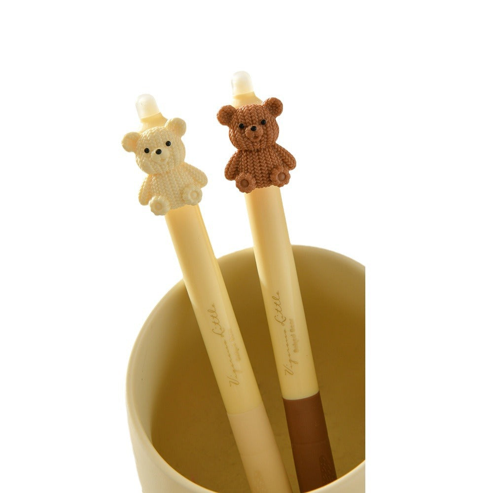 Wholesale  Cheese Bear Press Erasable Gel Pen Ballpoint Pen