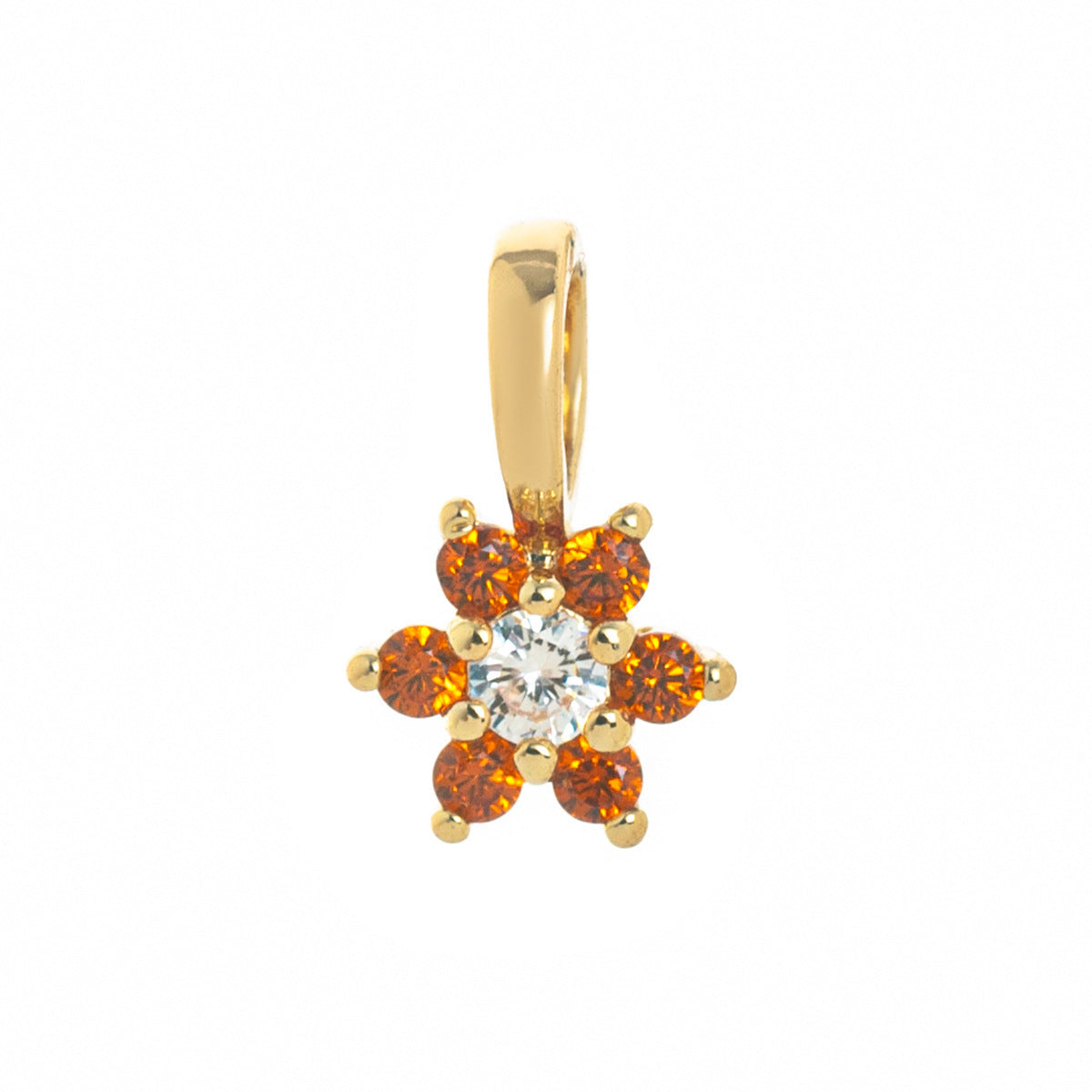 Wholesale Flower-shaped colored zircon pendant