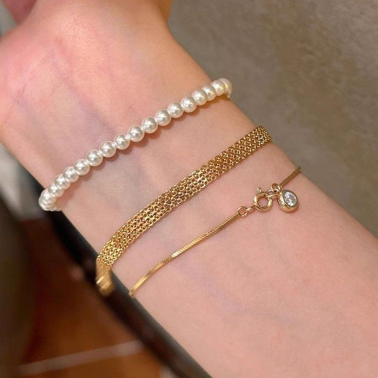 Wholesale Titanium steel Gold Strap Bracelet