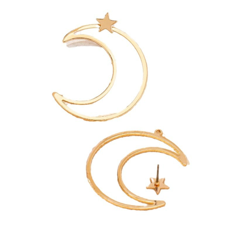 Wholesale Personalized Star and Moon Detachable Earrings