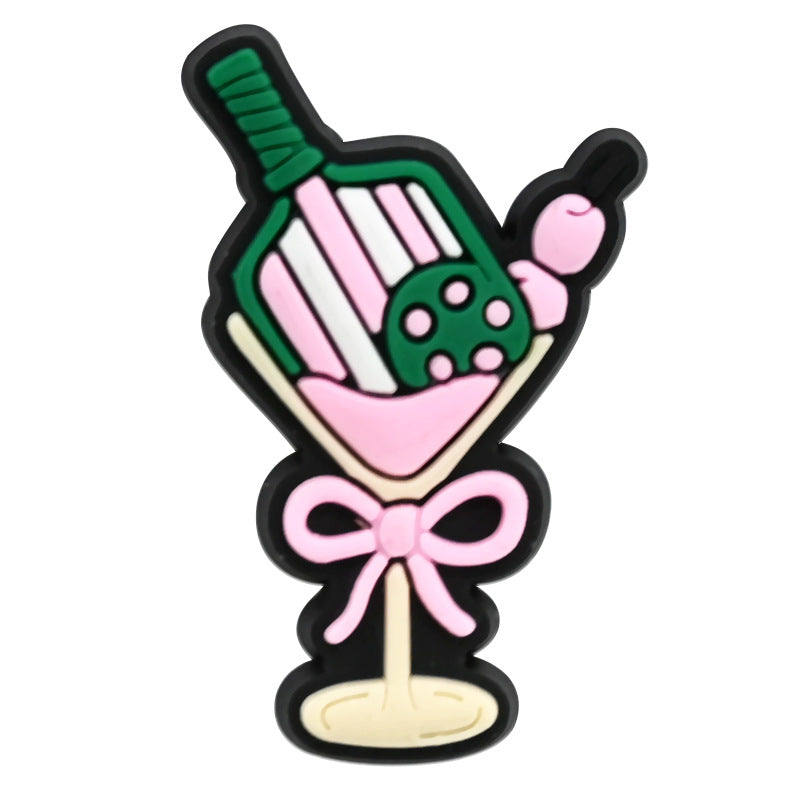 Wholesale Random 100pcs Pickle Ball PVC Soft Rubber Shoe Buckle Decoration ACC-SC-RYY078