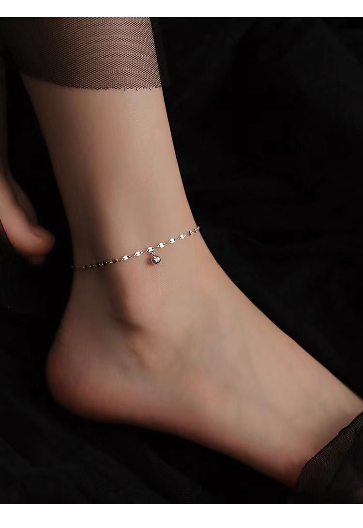 Wholesale  double heart-shaped love anklet