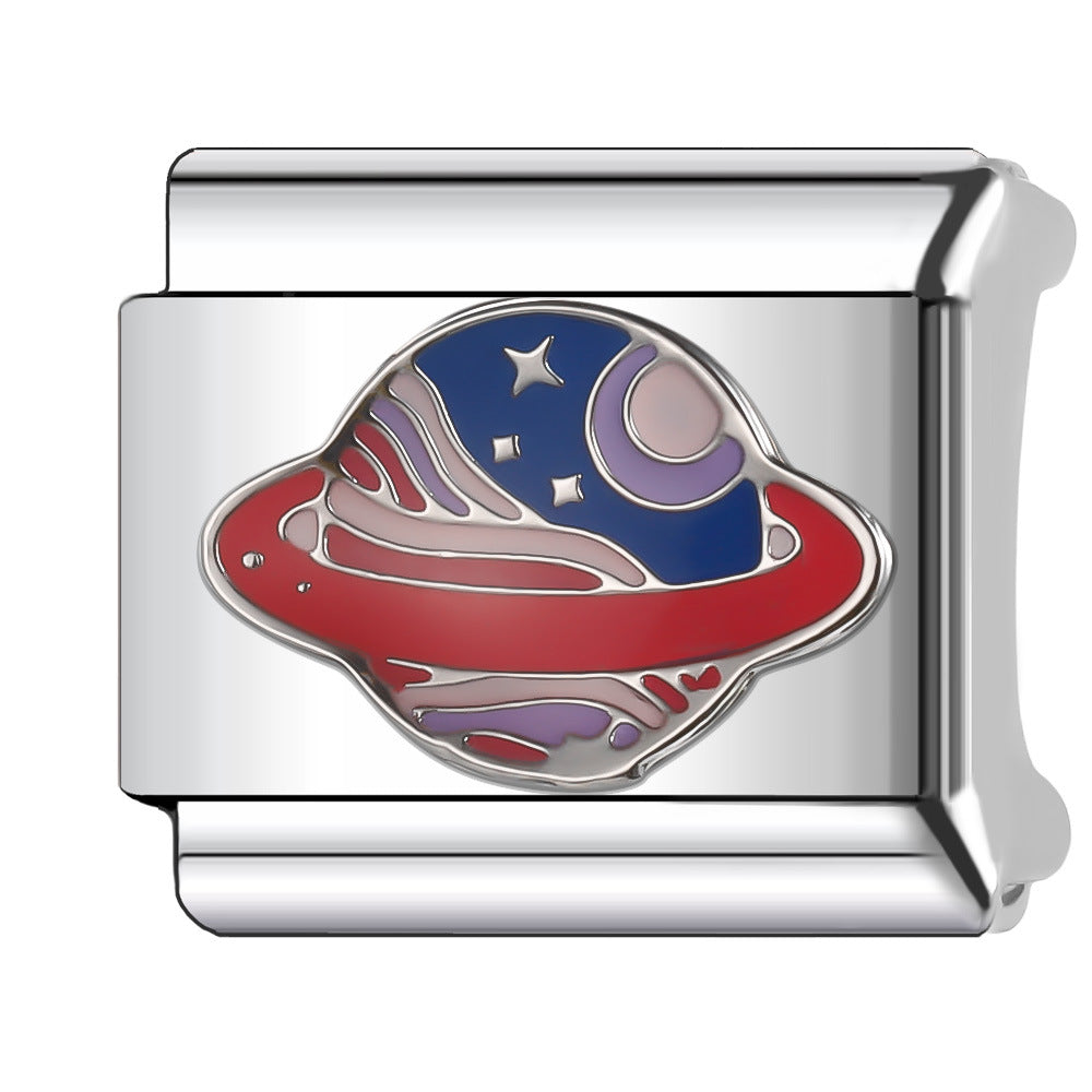 Wholesale Italian Charm Bracelet 9mm DIY Splicing Sun and Star Series Stainless Steel Composable Bracelet