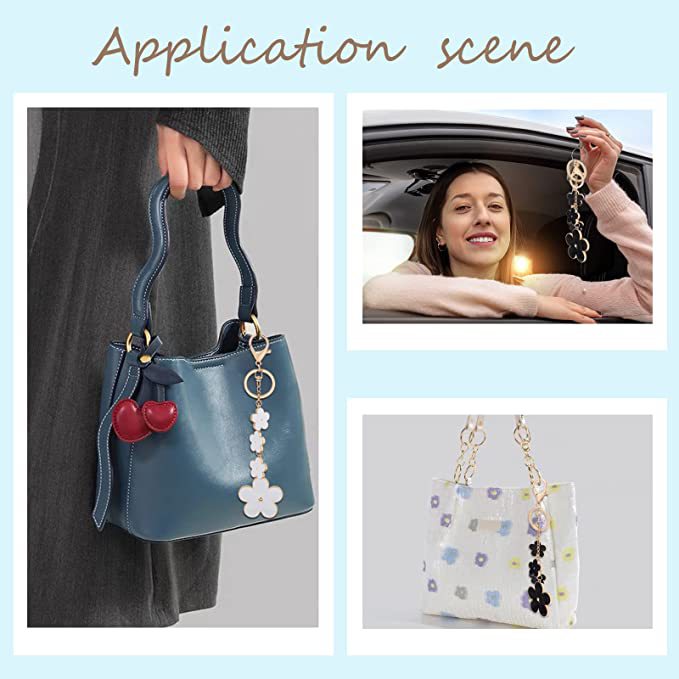 Wholesale Flower Metal Keychain Pendants ACC-KC-Aya001