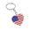 Wholesale  Independence Day Keychain American Flag Love Keychain