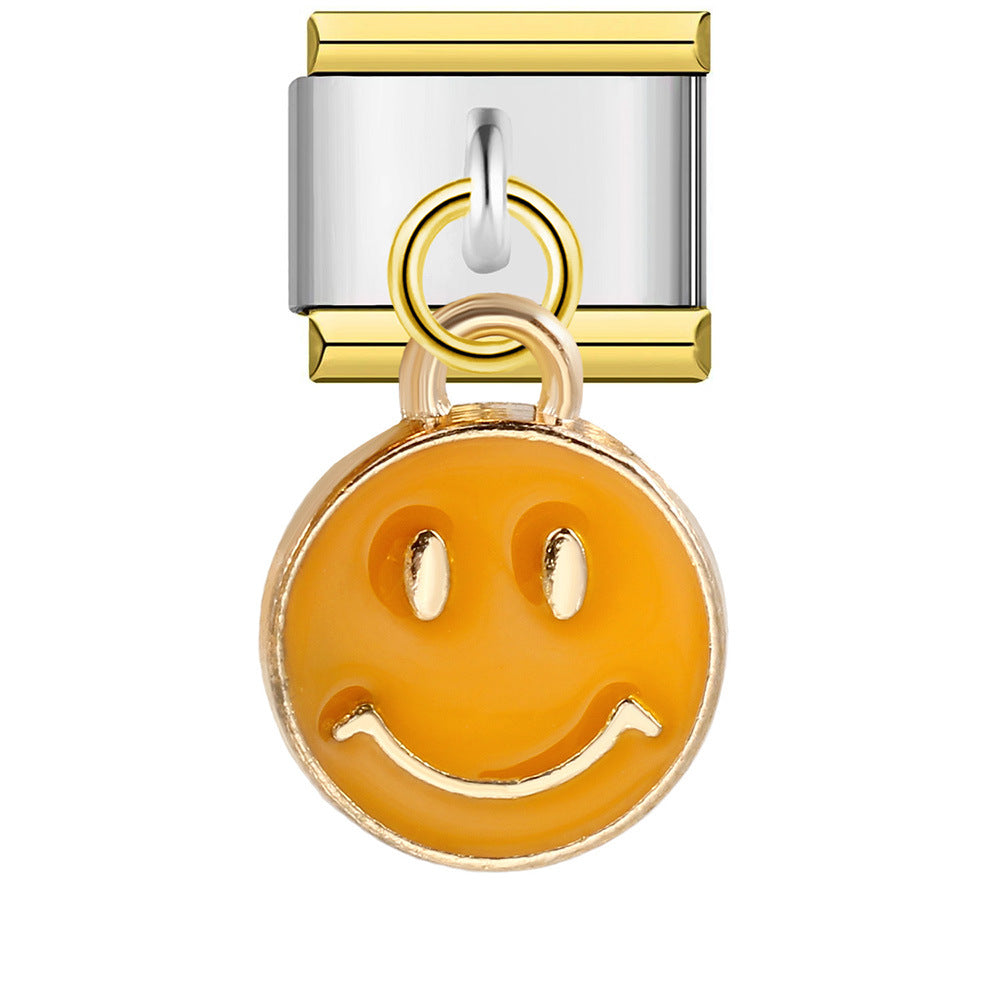 Wholesale Italian Charm Bracelet 9mm DIY Splicing Removable Heart Hook Stainless Steel Composable Bracelet