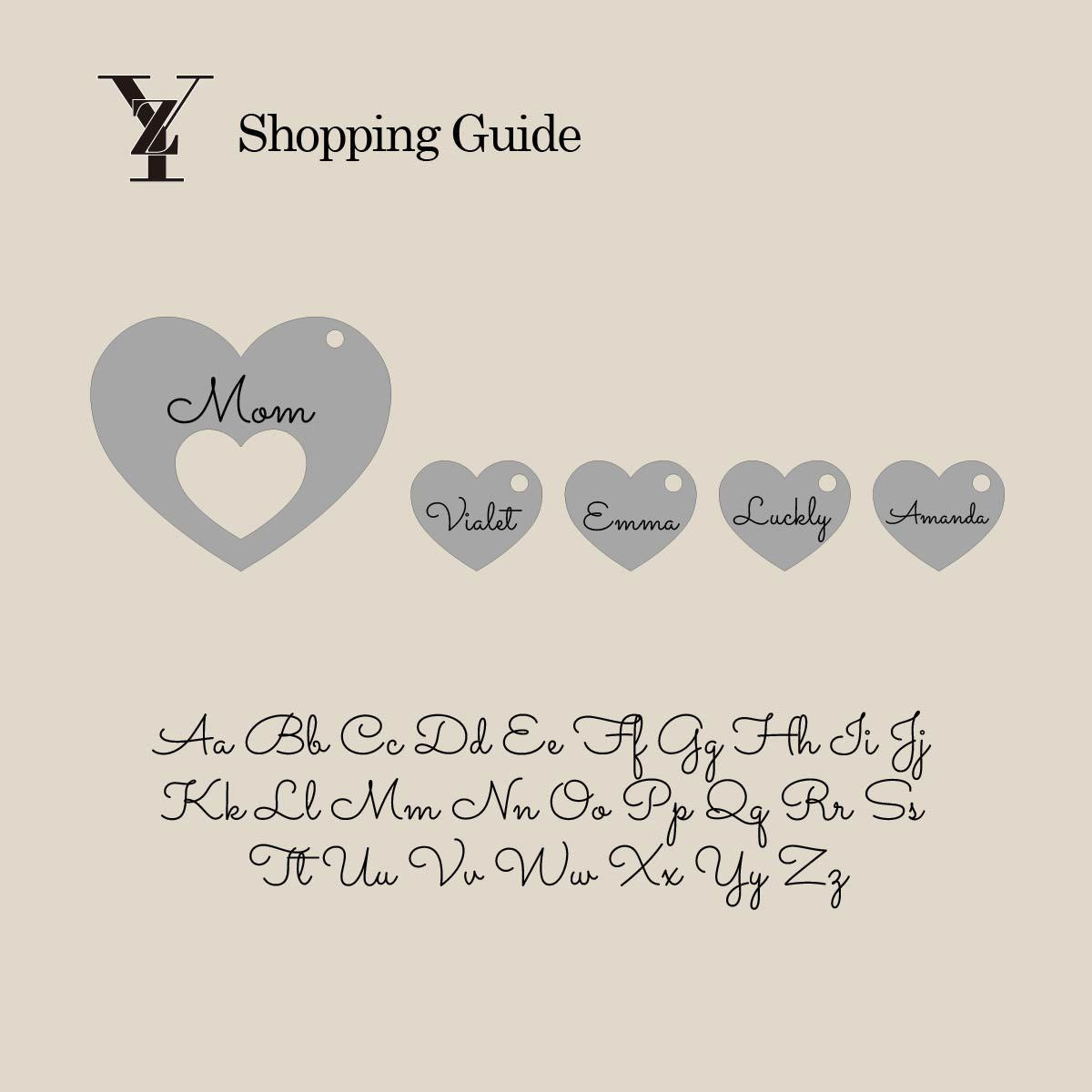 Wholesale Heart-Shaped Stainless Steel Engraved Name Pendant Necklace Jewelry Gift for Mom