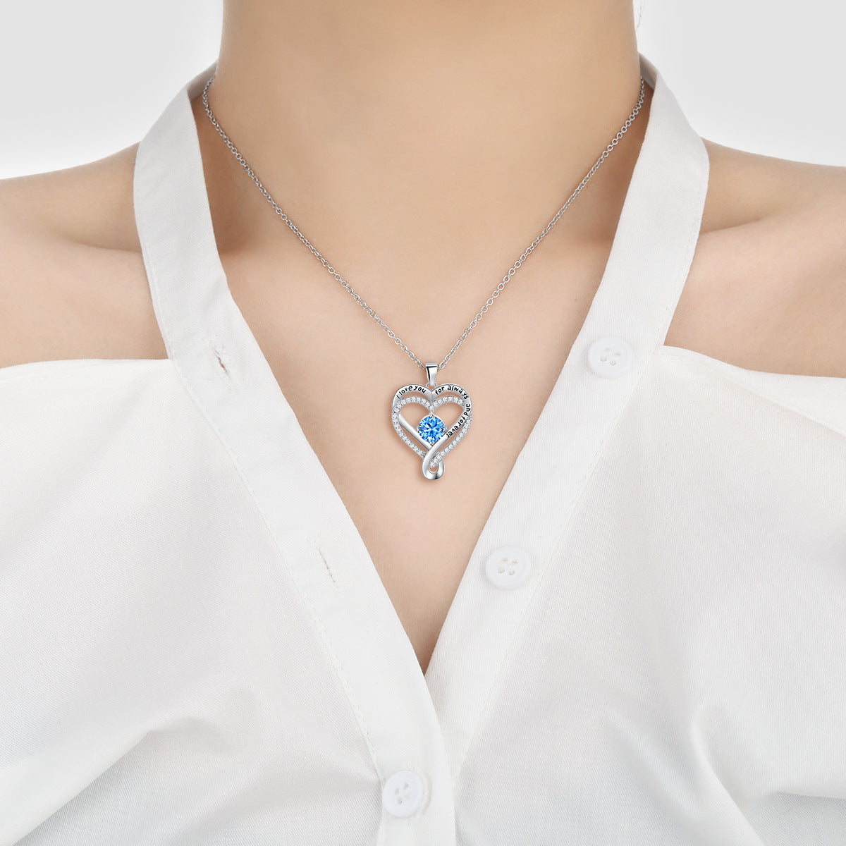 Wholesale Double Layer  Twelve Stars Stone Series Love Necklace