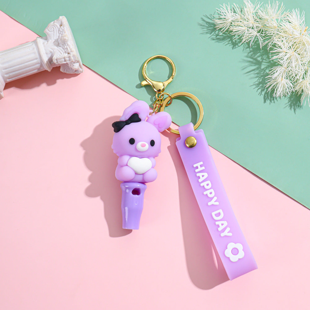 Wholesale PVC Cartoon Whistle Keychains ACCVIP-KC-HaNa001