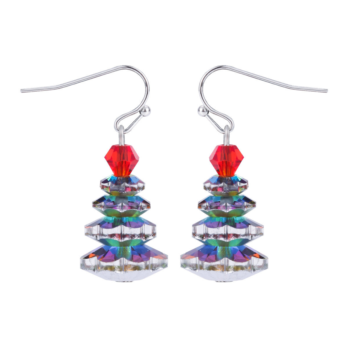 Carton de gros dessin animé Elk Old Snowman Boucles d'oreilles colorées