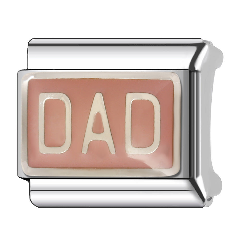 Wholesale Italian Charm Bracelet 9mm DIY Splicing Creative Pattern Stainless Steel Composable Bracelet