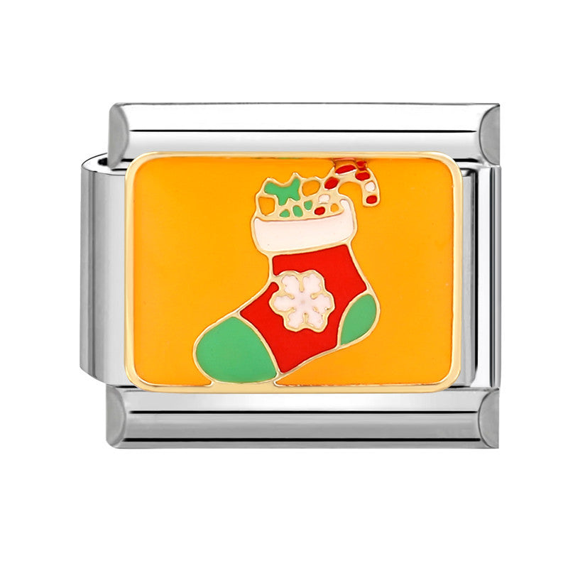 Wholesale Italian Charm Bracelet 9mm DIY Splicing Christmas Stainless Steel Composable Bracelet