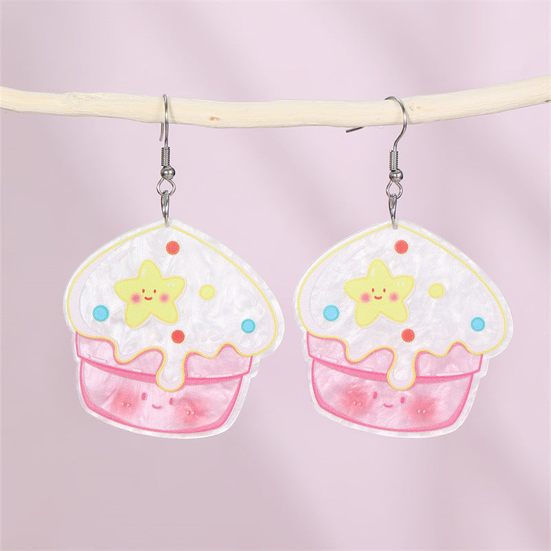 Wholesale  Light Color Ice Cream Pendant Earrings