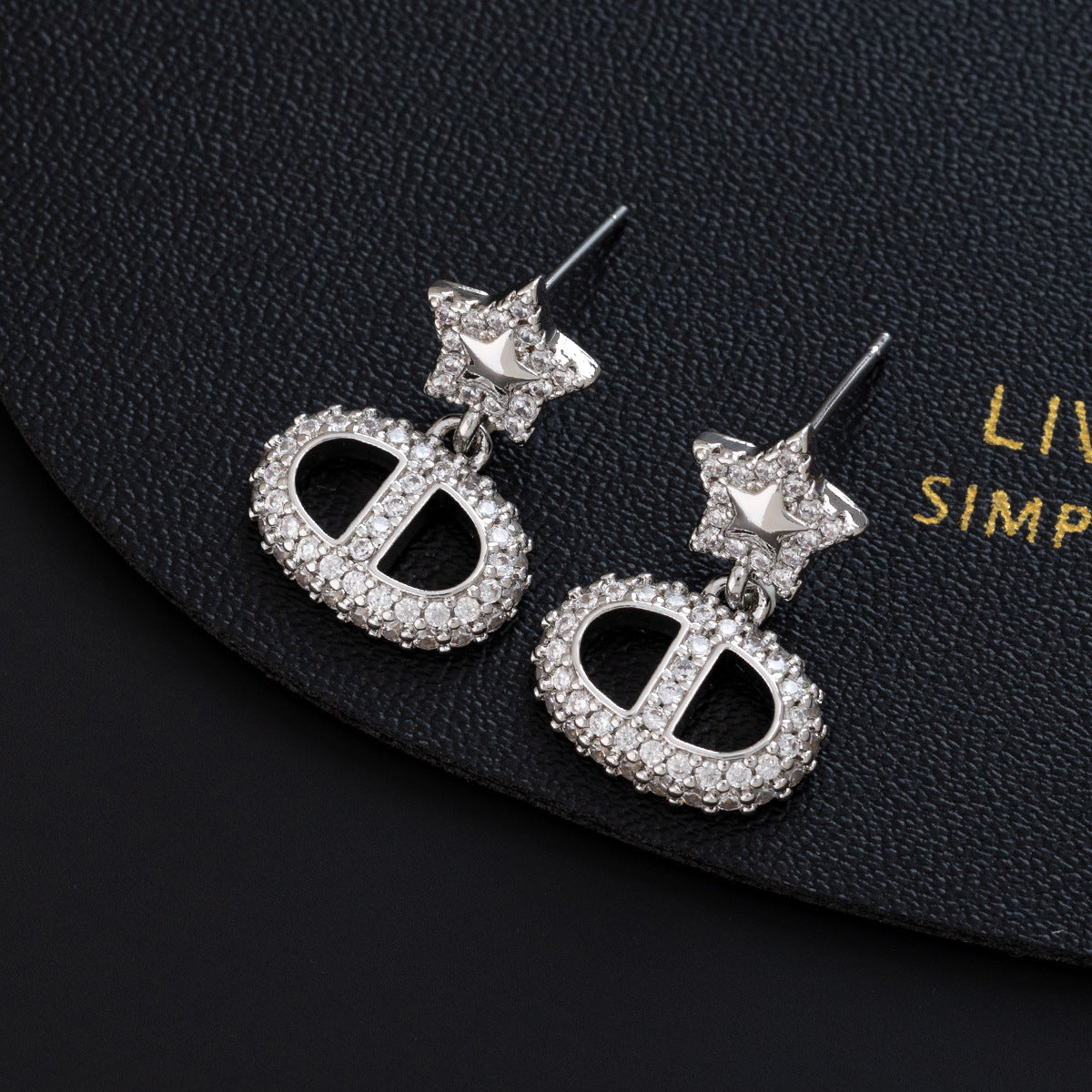 Wholesale Sparkling Star Pig Nose Rhinestone Earrings Gold Tone Women S Fashion Jewelry Party Wear Gift Resale