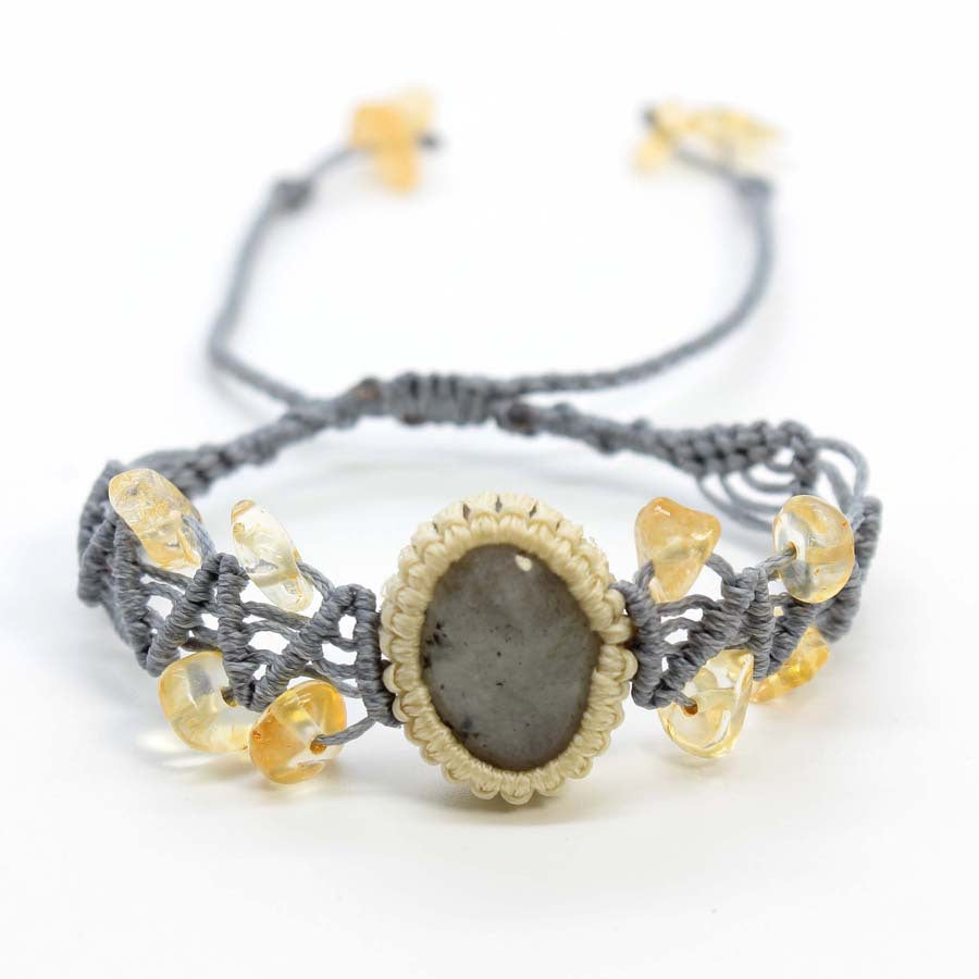 Wholesale Fashion Handmade Braided Crystal Bracelet Adjustable Gemstone Jewelry Gift For Couple Students Boutique Resale