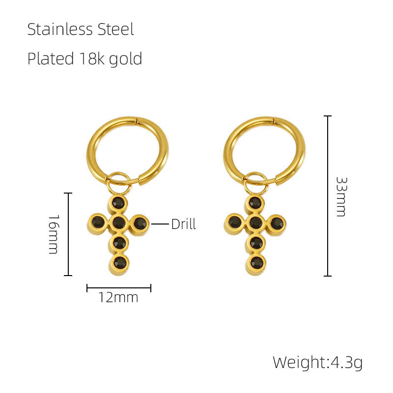 Wholesale Stainless Steel Hollow Wings Earrings ACC-ES-ZhongXin014