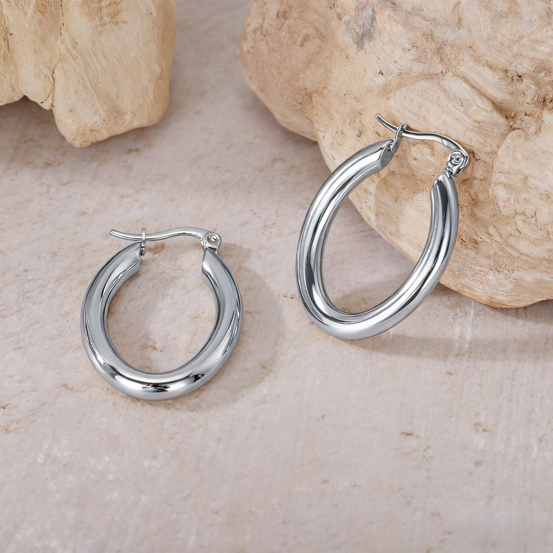 Wholesale Steel titanium hoop earrings