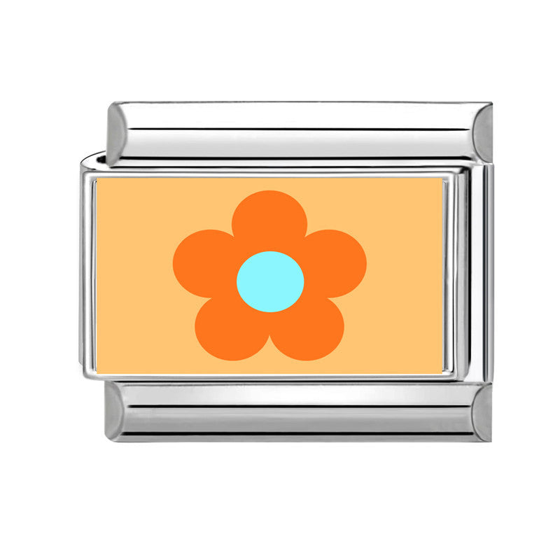 Wholesale Stainless Steel DIY Flower Charm Bracelet,  Fashion Jewelry Accessory for Everyday Wear