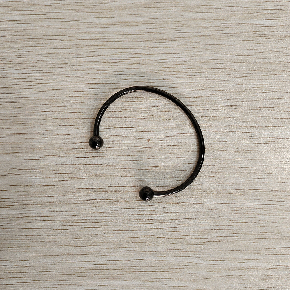 Wholesale Stainless steel ball-end open bangle