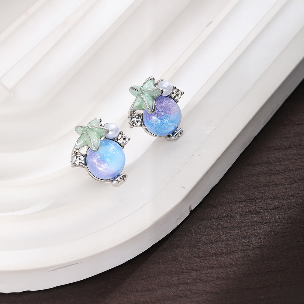 Wholesale Cute seashell star earrings