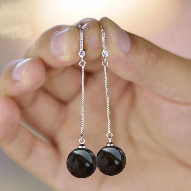 Wholesale Pearl Copper Plated White Gold Earrings