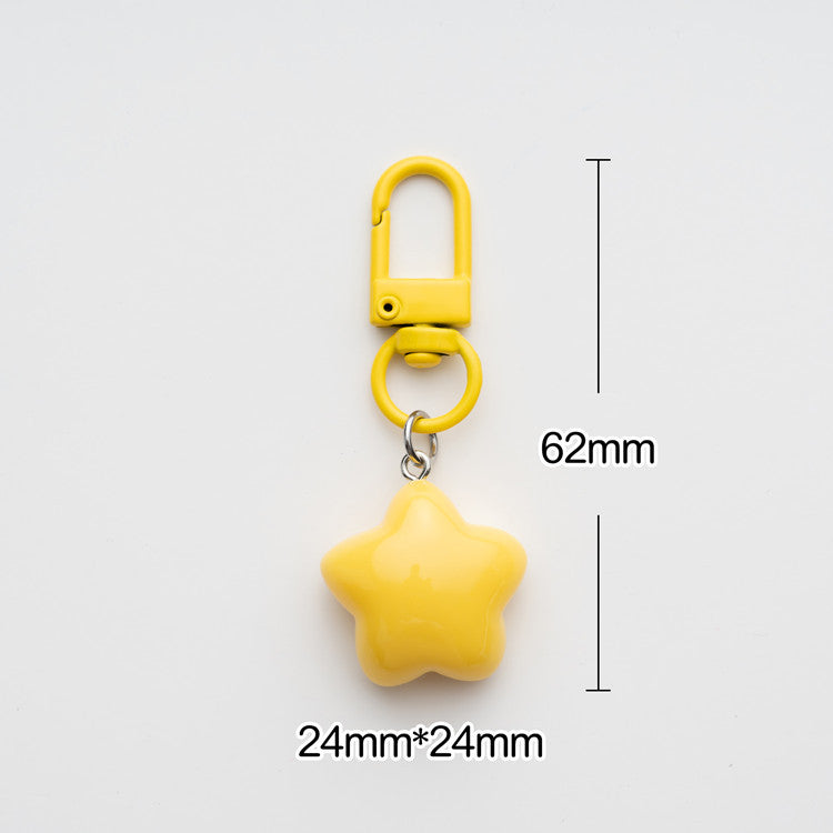 Wholesale Cute Chubby Milk Yellow Star Keychain